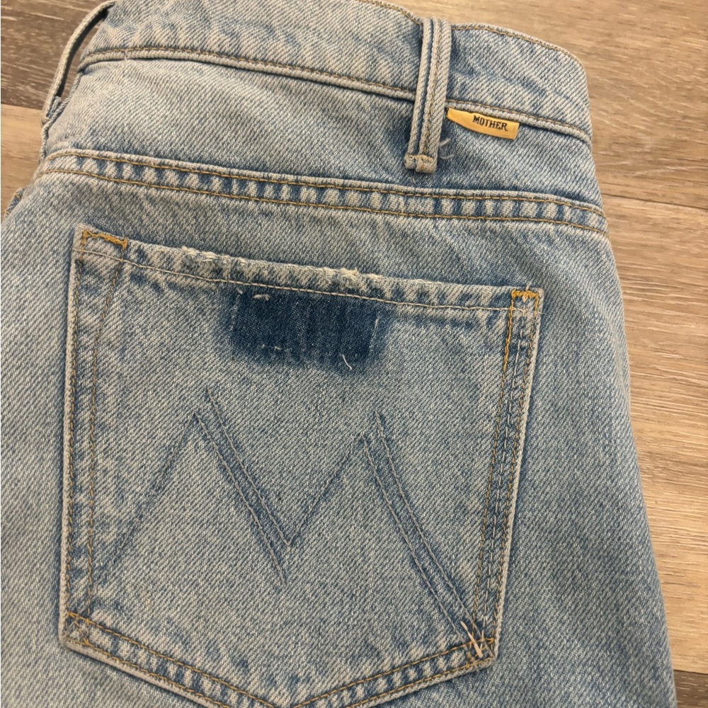 MOTHER Light Blue Ankle & Cropped Jeans